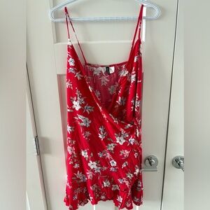 H&M Floral Mini Wrap Dress